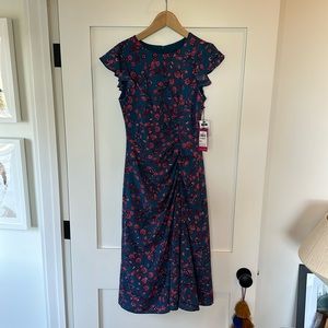 Vince Camuto teal & pink floral dress
